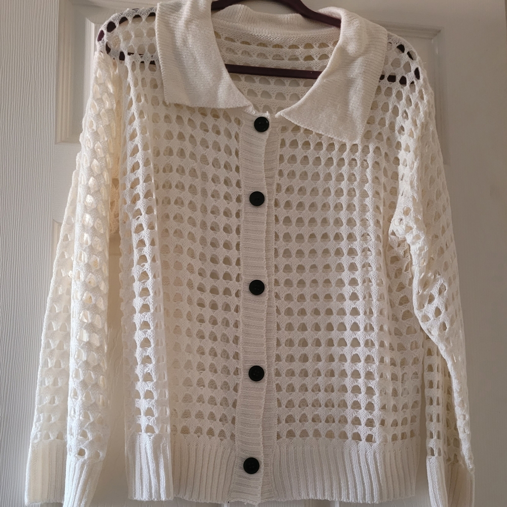 Elegant Off White Knit Sweater